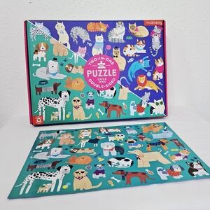 Mudpuppy Cats & Dogs 100-Piece Double-Sided Puzzle Kids Family Game